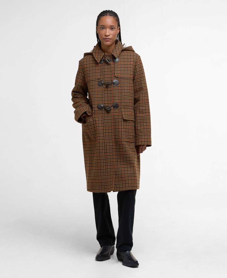 Melody Check Wool Duffle Coat