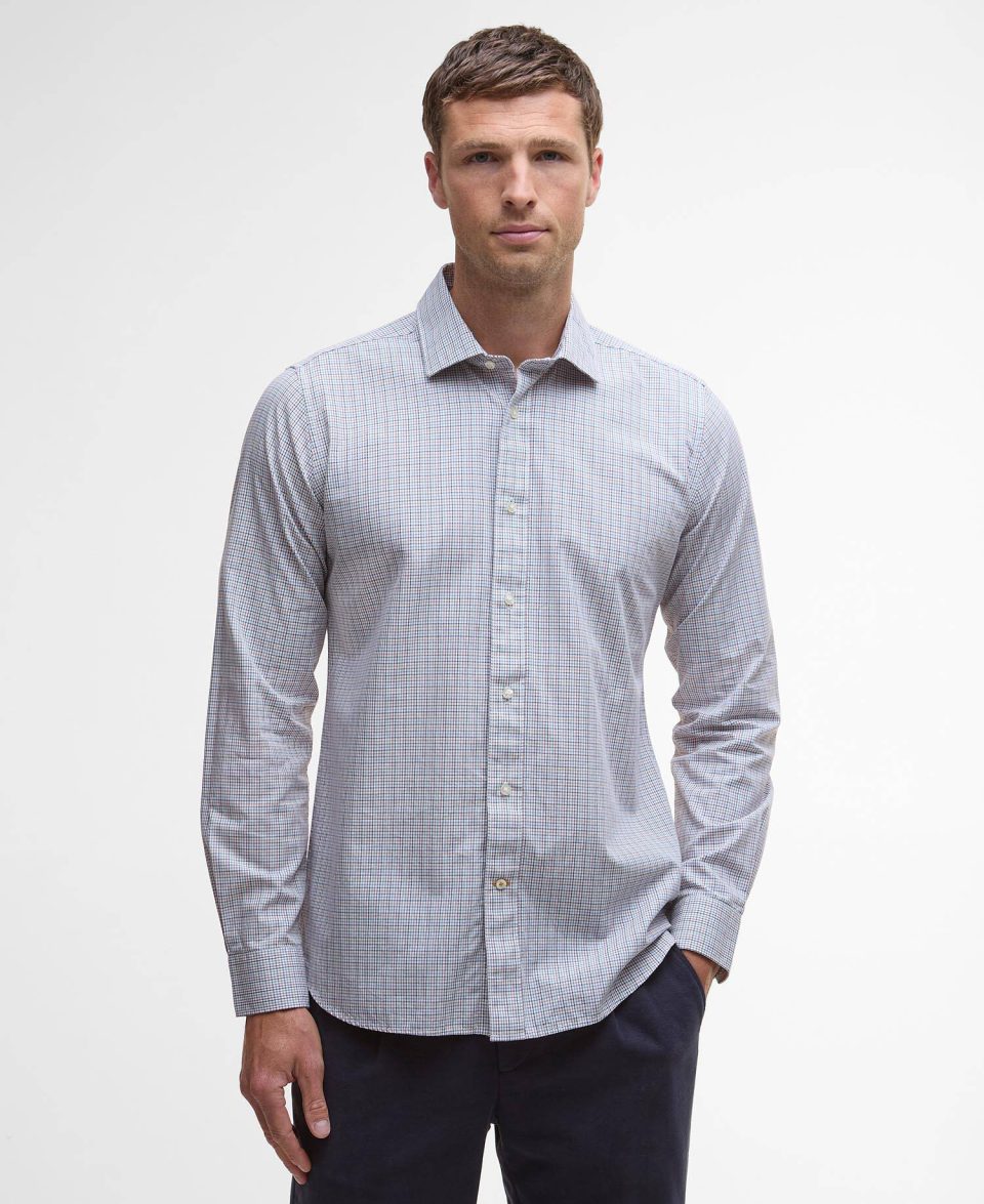 Carlton Tattersall Tailored Long-Sleeved Shirt
