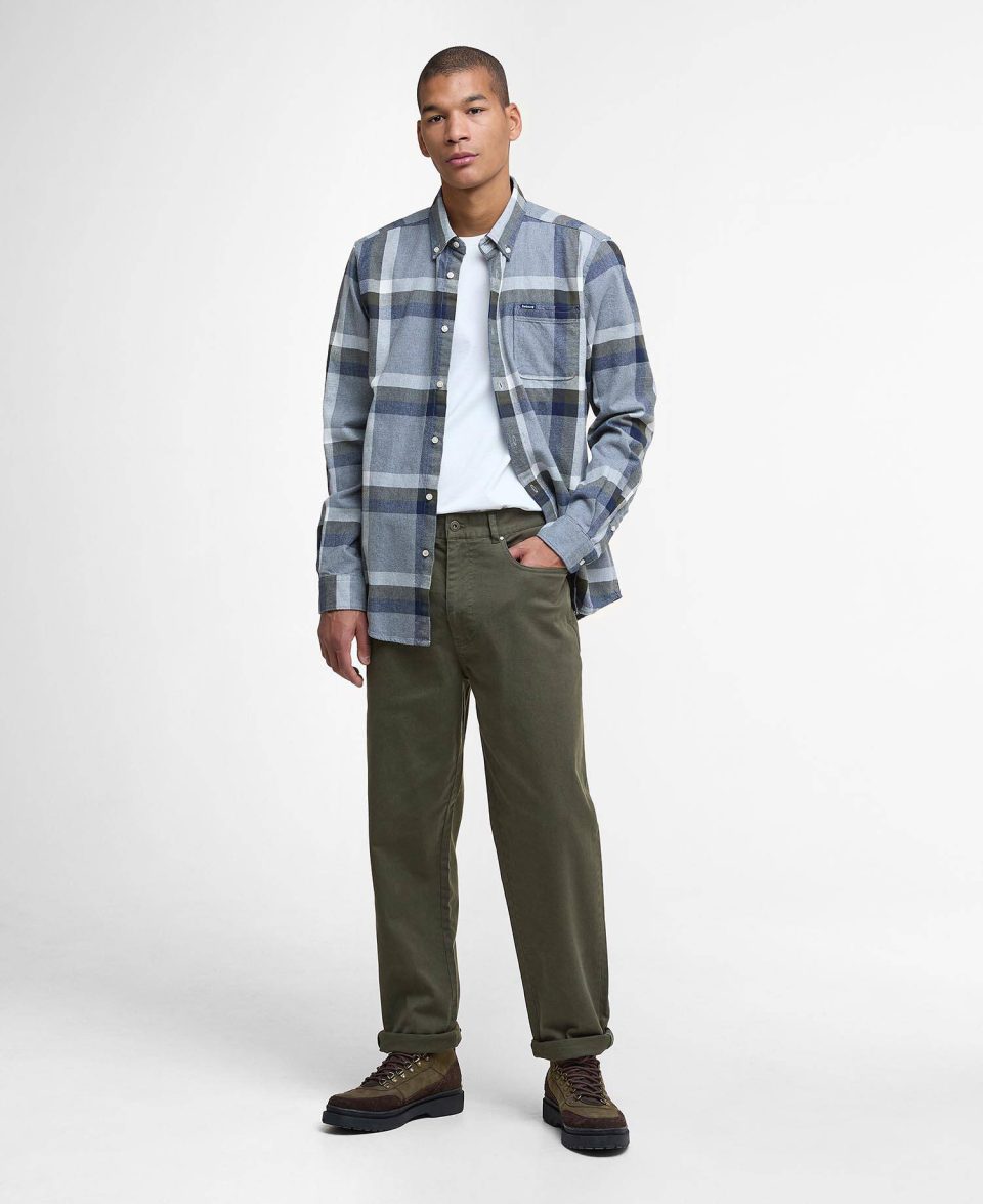 Washed Stretch Regular Trousers