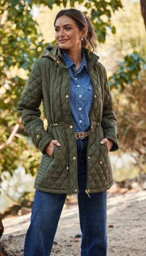 QUILTED WALKER WITH OUTER DRAWCORD