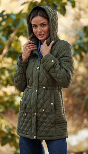 QUILTED WALKER WITH OUTER DRAWCORD