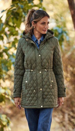 QUILTED WALKER WITH OUTER DRAWCORD