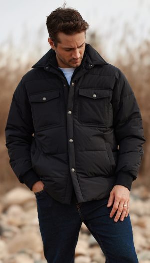 STRETCH FLEX PUFFER SHIRT JACKET