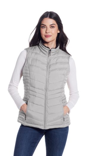 QUILTED PUFFER VEST WITH PLUSH LINING