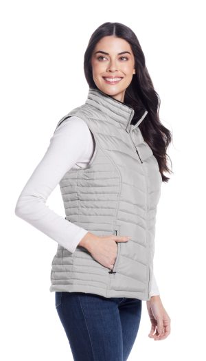 QUILTED PUFFER VEST WITH PLUSH LINING