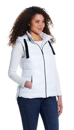 HOODED PUFFER VEST