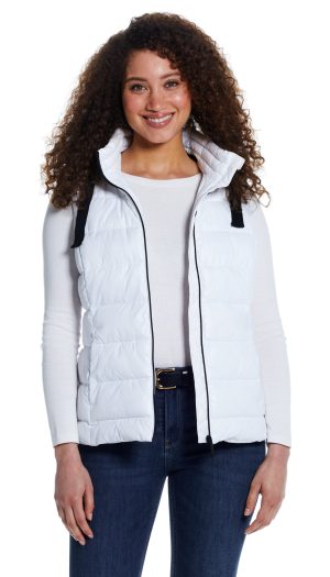 HOODED PUFFER VEST