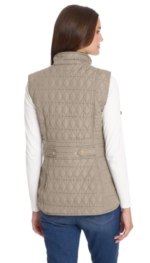 MULTI QUILTED PLUSH LINED VEST