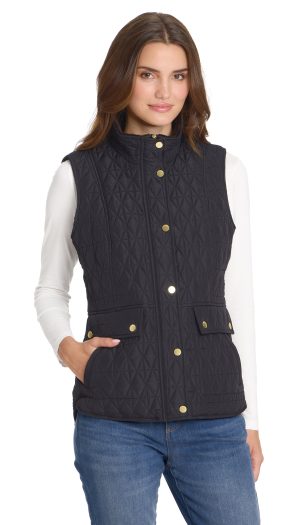 MULTI QUILTED PLUSH LINED VEST