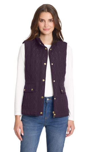 MULTI QUILTED PLUSH LINED VEST