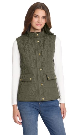 MULTI QUILTED PLUSH LINED VEST