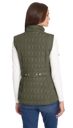 MULTI QUILTED PLUSH LINED VEST