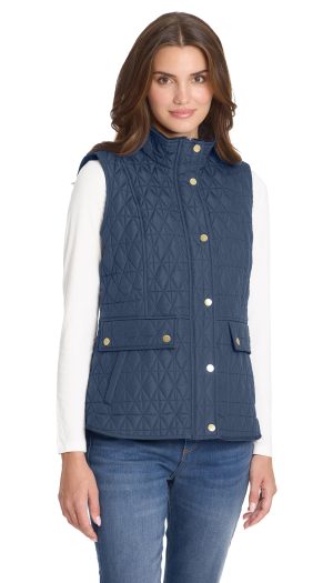 MULTI QUILTED PLUSH LINED VEST