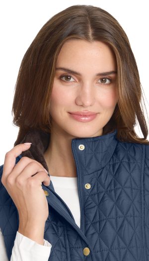 MULTI QUILTED PLUSH LINED VEST