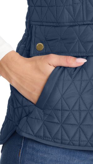 MULTI QUILTED PLUSH LINED VEST
