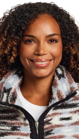 ZIPPER FRONT BONDED SHERPA FLEECE