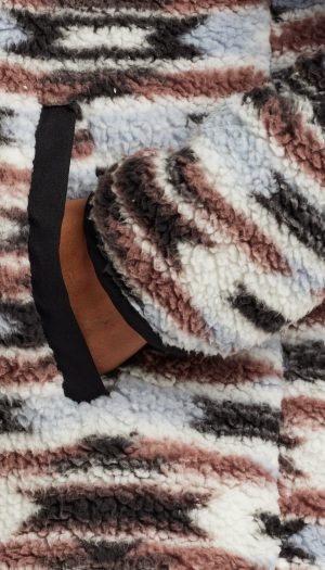 ZIPPER FRONT BONDED SHERPA FLEECE