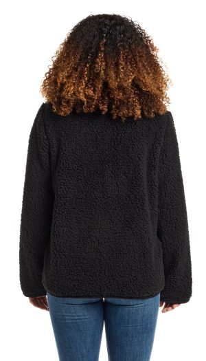 ZIPPER FRONT BONDED SHERPA FLEECE