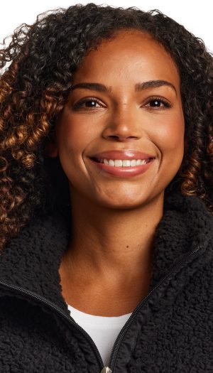 ZIPPER FRONT BONDED SHERPA FLEECE