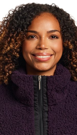 ZIPPER FRONT BONDED SHERPA FLEECE