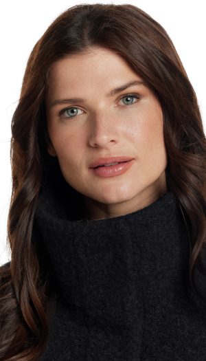 BOUCLE JACKET WITH KNIT SLEEVES