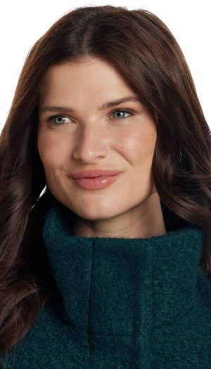 BOUCLE JACKET WITH KNIT SLEEVES