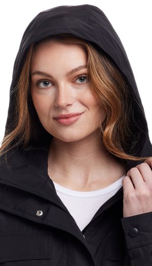 UTILITARIAN HOODED RAIN COAT