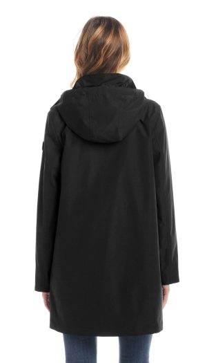 HOODED A-LINE RAIN JACKET