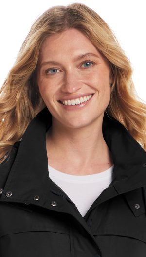 HOODED A-LINE RAIN JACKET