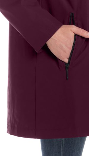 HOODED A-LINE RAIN JACKET