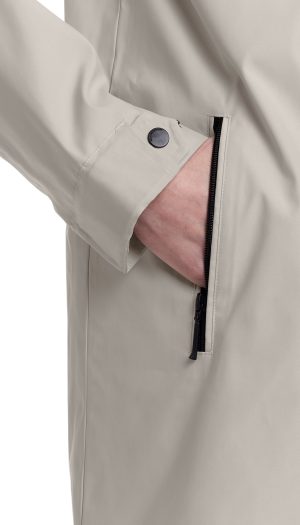 HOODED A-LINE RAIN JACKET