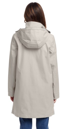 HOODED A-LINE RAIN JACKET